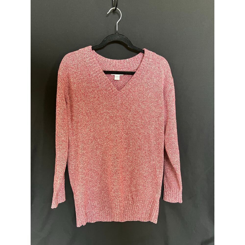 Athleta Vital VNeck Tunic, Small, pink/red, wool & cashmere